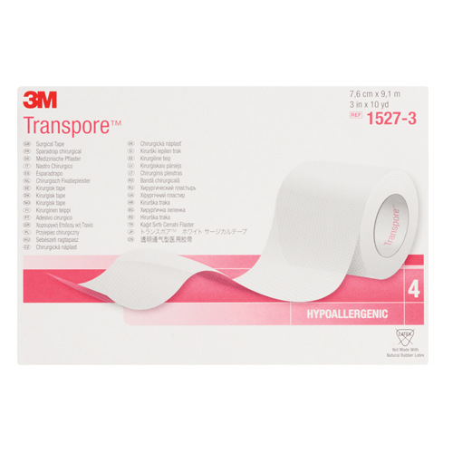 Ruban chirurgical Transpore de 3M, Classe 1, 30' lo x 3" la Rideout Tool & Machine Inc.