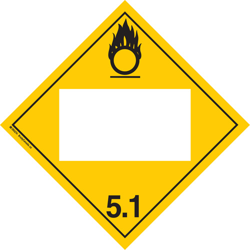 Plaque-&eacute;tiquette TMD oxidant, Vinyle adh&eacute;sif Rideout Tool & Machine Inc.