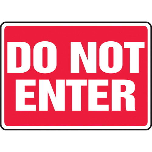 "Do Not Enter" Sign, 10" x 14", Aluminum, English Rideout Tool & Machine Inc.
