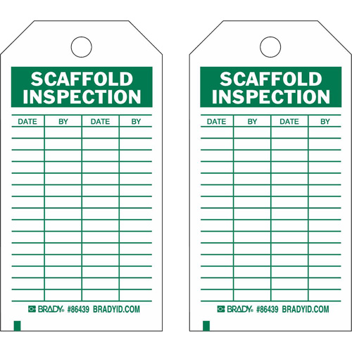 &eacute;tiquettes de rapport d'inspection, Polyester, 4" la x 7" h, Anglais Rideout Tool & Machine Inc.