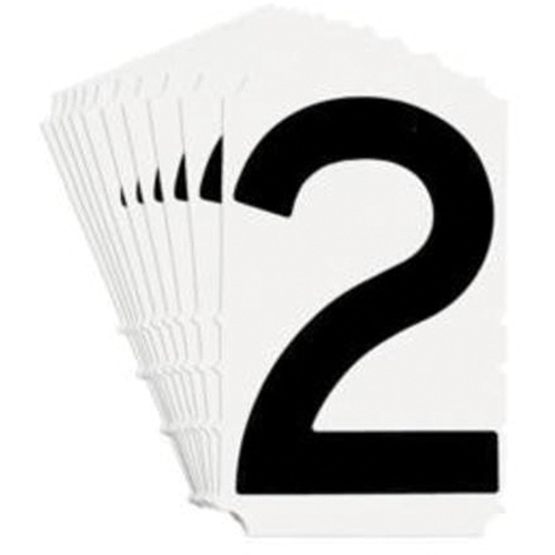 Quick-Align&reg; Individual Gothic Number and Letter Labels, 2, 4" H, Black Rideout Tool & Machine Inc.