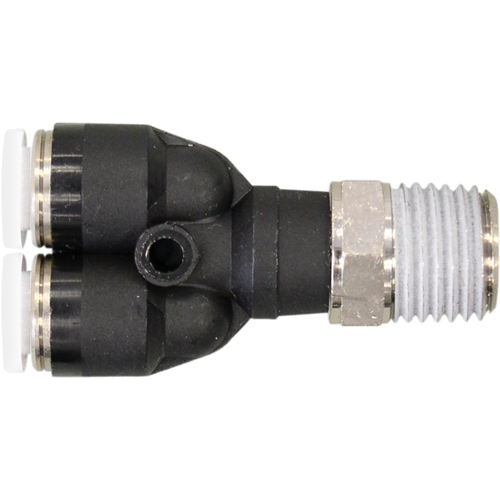 Topfit Male Threaded Y-Connector Fitting, 1/2" Dia, Polymer Rideout Tool & Machine Inc.