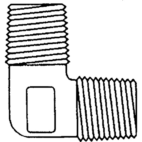 Raccord coude m&acirc;le 90 Rideout Tool & Machine Inc.