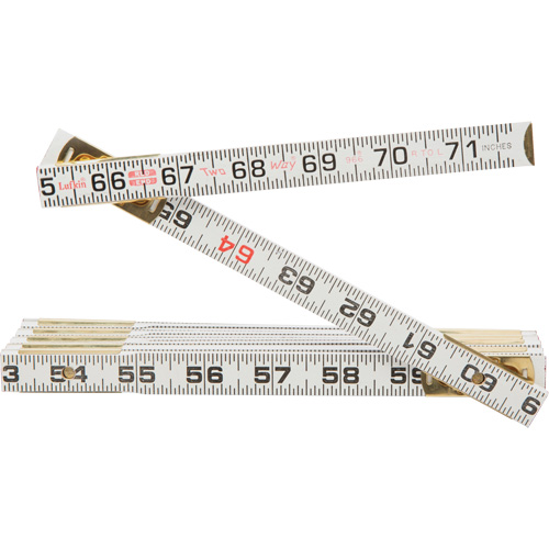 Red End&reg; Two Way&reg; Rule, 6' L, Wood, 1/16" Graduations Rideout Tool & Machine Inc.