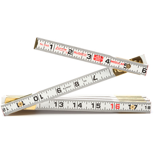 Red End&reg; Masonry Rule, 6' L, Wood, 1/16" Graduations Rideout Tool & Machine Inc.