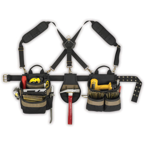 20-Pocket, 5-Piece Comfortlift Combo Systems, Polyester, Black Rideout Tool & Machine Inc.