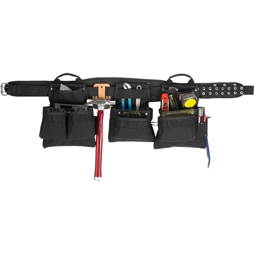 Professional Carpenter's Tool Belt, Polyester, Black Rideout Tool & Machine Inc.