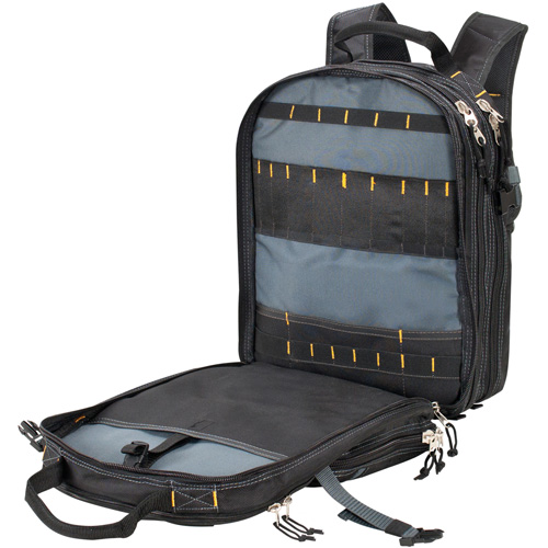 Sacs &agrave; dos pour outils &agrave; 75 pochettes, 13" lo x 17-1/2" la, Noir, Nylon Rideout Tool & Machine Inc.