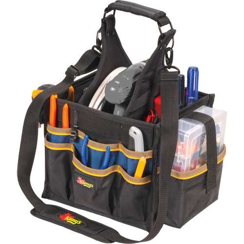 Grands porte-outils pour &eacute;lectriciens et travaux de maintenance, Polyester, 23 pochettes, Noir Rideout Tool & Machine Inc.