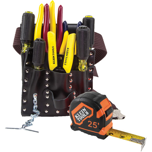 ENS OUTILS ELECTRICIEN A/POCHETTE CEINTURE, Cuir, Blanc Rideout Tool & Machine Inc.