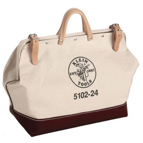 Sac d'outils robuste de 24 po, Toile, 1 pochettes, Brun/Naturel Rideout Tool & Machine Inc.