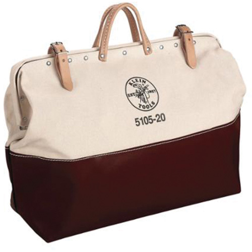 Sac d'outils robuste &agrave; fond haut de 20 po, Toile, 1 pochettes, Naturel Rideout Tool & Machine Inc.