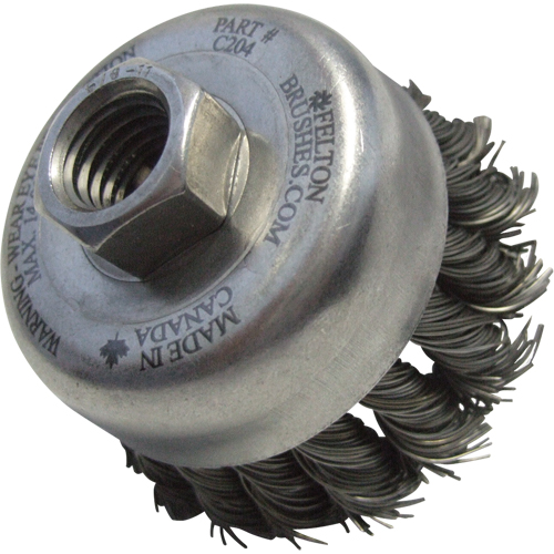 Brosses-boisseau &agrave; fils nou&eacute;s, 4" dia. x 5/8"-11 arbre Rideout Tool & Machine Inc.