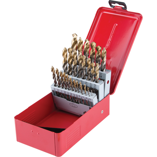 Jeu de forets courts, 29 morceaux, Acier rapide Rideout Tool & Machine Inc.