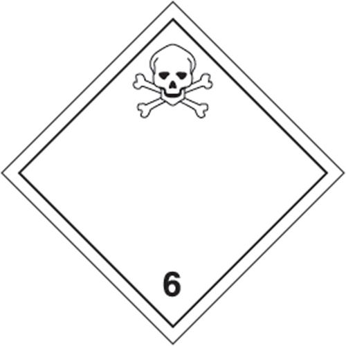TDG Shipping Labels, Class 6.1, Toxic Substances, Paper Rideout Tool & Machine Inc.