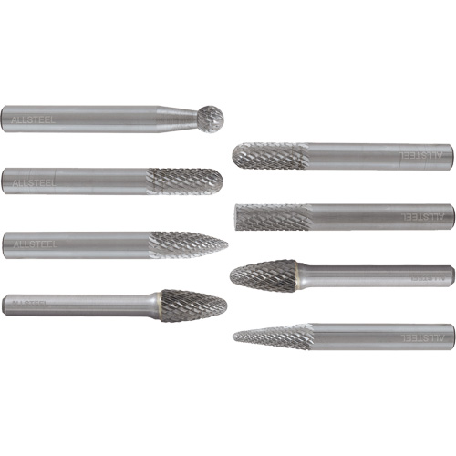 Jeu de fraises au carbure AllSteel, 8 morcea Rideout Tool & Machine Inc.