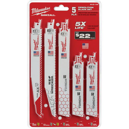 Sawzall&reg; Blade Set Rideout Tool & Machine Inc.