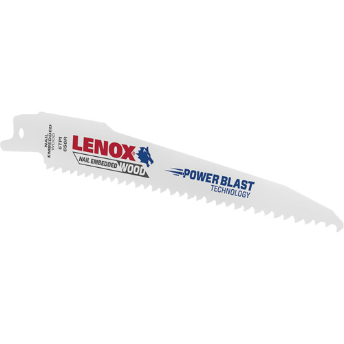 Reciprocating Wood Saw Blade, Bi-Metal, 6 TPI, 6" L x 3/4" W Rideout Tool & Machine Inc.