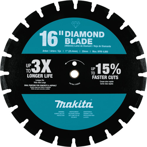 Lame diamant &agrave; bordure segment&eacute;e Rideout Tool & Machine Inc.