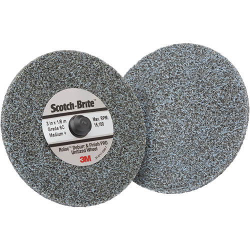 Roloc Deburr & Finish Pro TR Unitized Wheel, 3" x 1/8", Medium Grit, Ceramic Rideout Tool & Machine Inc.