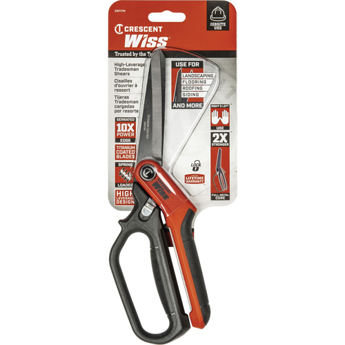 Cisaille robuste pour ouvrier professionnel, 11", Poign&eacute;e Anneau unique Rideout Tool & Machine Inc.
