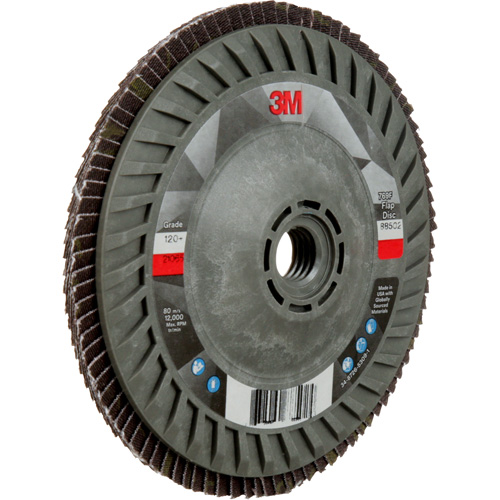 Disque &agrave; lamelles &agrave; changement rapide 769F, 5" x 5/8"-11, Type 27, Grain 120+, C&eacute;ramique Rideout Tool & Machine Inc.