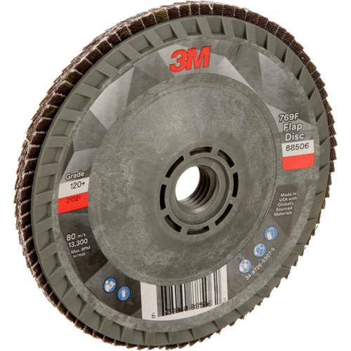 Disque &agrave; lamelles &agrave; changement rapide 769F, 4-1/2" x 5/8"-11, Type 29, Grain 120+, C&eacute;ramique Rideout Tool & Machine Inc.