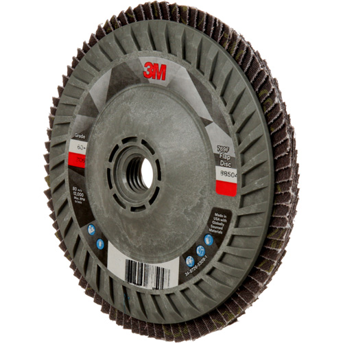 769F Quick Change Flap Disc, 5" x 5/8"-11, Type 27, 60+ Grit, Ceramic Rideout Tool & Machine Inc.