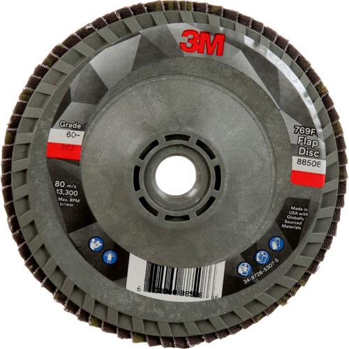Disque &agrave; lamelles &agrave; changement rapide 769F, 4-1/2" x 5/8"-11, Type 29, Grain 60+, C&eacute;ramique Rideout Tool & Machine Inc.