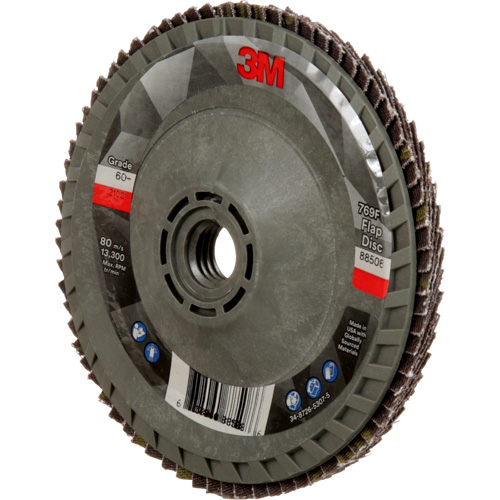 Disque &agrave; lamelles &agrave; changement rapide 769F, 4-1/2" x 5/8"-11, Type 29, Grain 60+, C&eacute;ramique Rideout Tool & Machine Inc.