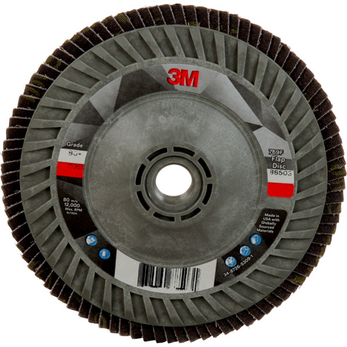 Disque &agrave; lamelles &agrave; changement rapide 769F, 5" x 5/8"-11, Type 27, Grain 80+, C&eacute;ramique Rideout Tool & Machine Inc.