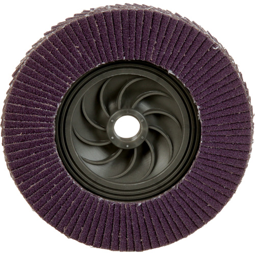 Disque &agrave; lamelles &agrave; changement rapide 769F, 5" x 5/8"-11, Type 27, Grain 80+, C&eacute;ramique Rideout Tool & Machine Inc.