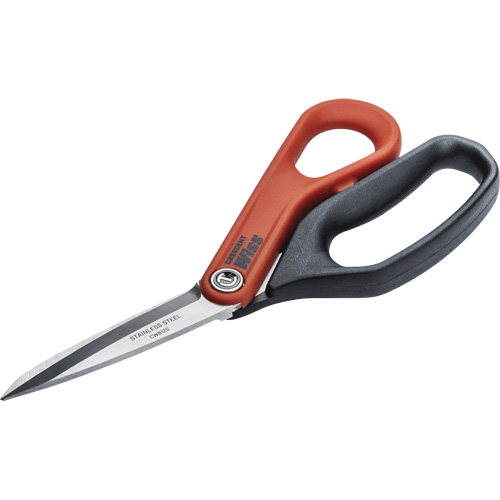Cisaille tout usage en acier inoxydable pour ouvrier professionnel, 8-1/2", Poign&eacute;e Anneaux Rideout Tool & Machine Inc.