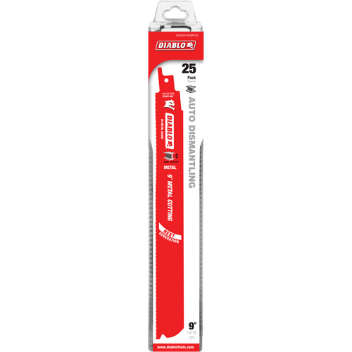 Reciprocating Blade for Auto Dismantling, Bi-Metal, 14-18 TPI, 9" L x 1" W Rideout Tool & Machine Inc.