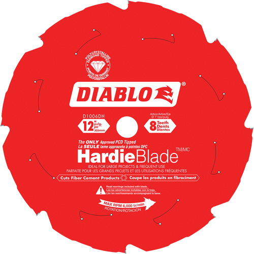HardieBlade Cutting Saw Blade, 12", 8 Teeth, Fibre Cement Use Rideout Tool & Machine Inc.