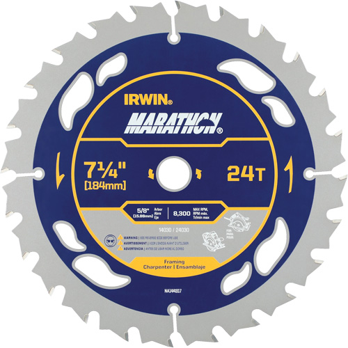 Marathon&reg; Circular Saw Blade, 7-1/4", 24 Teeth Rideout Tool & Machine Inc.