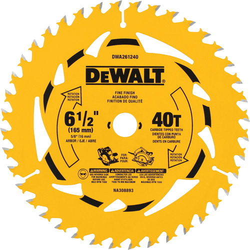 Framing Circular Saw Blade, 6-1/2", 40 Teeth, Wood Use Rideout Tool & Machine Inc.