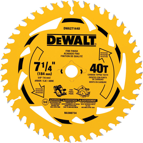 Circular Saw Blade, 7-1/4", 40 Teeth, Wood Use Rideout Tool & Machine Inc.