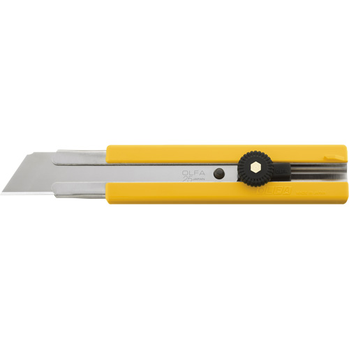 Couteau utilitaire &agrave; lame solide avec poign&eacute;e en caoutchouc, 25 mm, Lame Acier inoxydable Rideout Tool & Machine Inc.