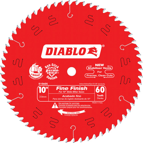 Contractor Saw Blades - Fine Finishing Saw Blades, 10", 60 Teeth, Wood Use Rideout Tool & Machine Inc.