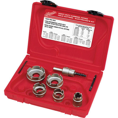 Sheet Metal Carbide Cutter Electrician's Kit, 7 Pieces Rideout Tool & Machine Inc.