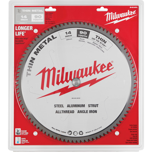 Lames de scie circulaire Endurance, 14", 90 dents, Pour M&eacute;tal Rideout Tool & Machine Inc.