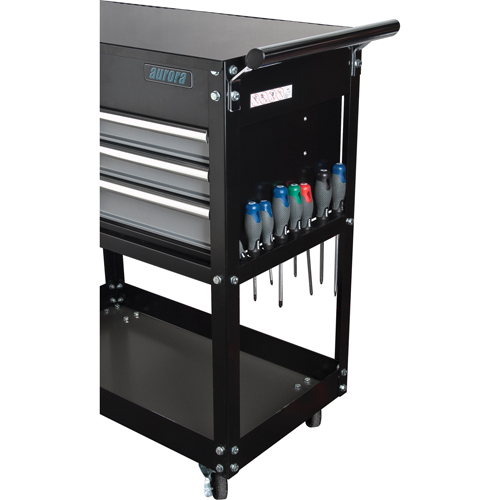 Utility Cart, 4 Drawers, 18" L x 33" W x 39" H, Black Rideout Tool & Machine Inc.