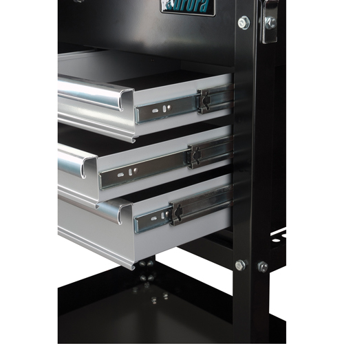 Utility Cart, 4 Drawers, 18" L x 33" W x 39" H, Black Rideout Tool & Machine Inc.