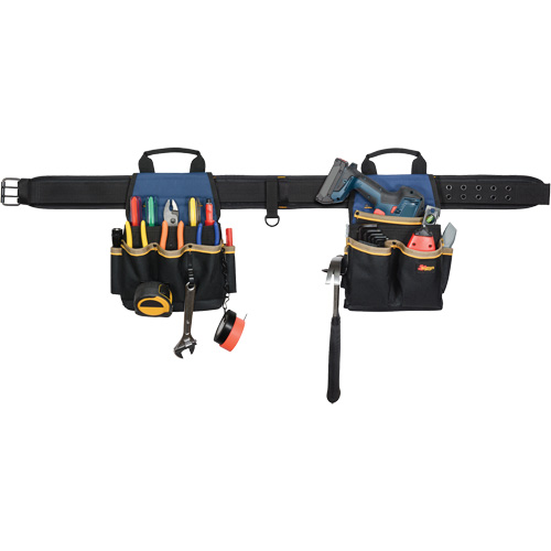20 Pocket Tool Belt Combo, Polyester, Black Rideout Tool & Machine Inc.