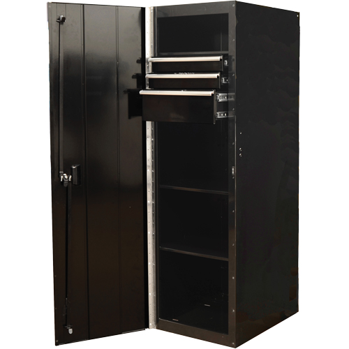 Armoire lat&eacute;rale s&eacute;rie RX, 3 tiroirs, 19" la x 25" p x 61" h, Noir Rideout Tool & Machine Inc.