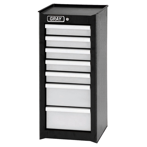 Side Rider Cabinet, 7 Drawers, 14-3/4" W x 18" D x 33.34" H, Black Rideout Tool & Machine Inc.