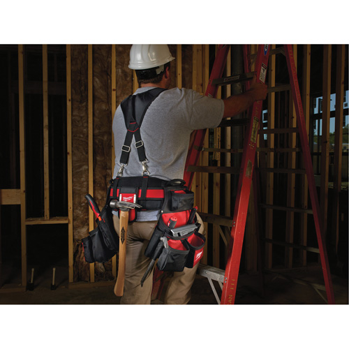 Contractor Work Belt With  Suspension Rig, Nylon, Black Rideout Tool & Machine Inc.