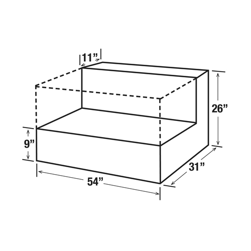 R&eacute;servoir de transfert pour carburant en acier, Acier, Capacit&eacute; 100 gal., Noir Rideout Tool & Machine Inc.