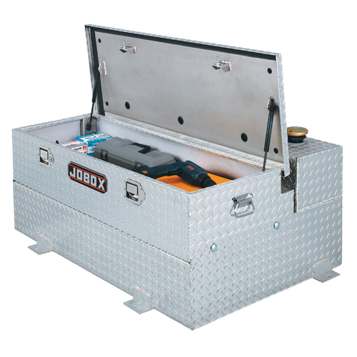 Aluminum Fuel Transfer Tank & Chest, Aluminum, 74 gal. Capacity, Silver Rideout Tool & Machine Inc.